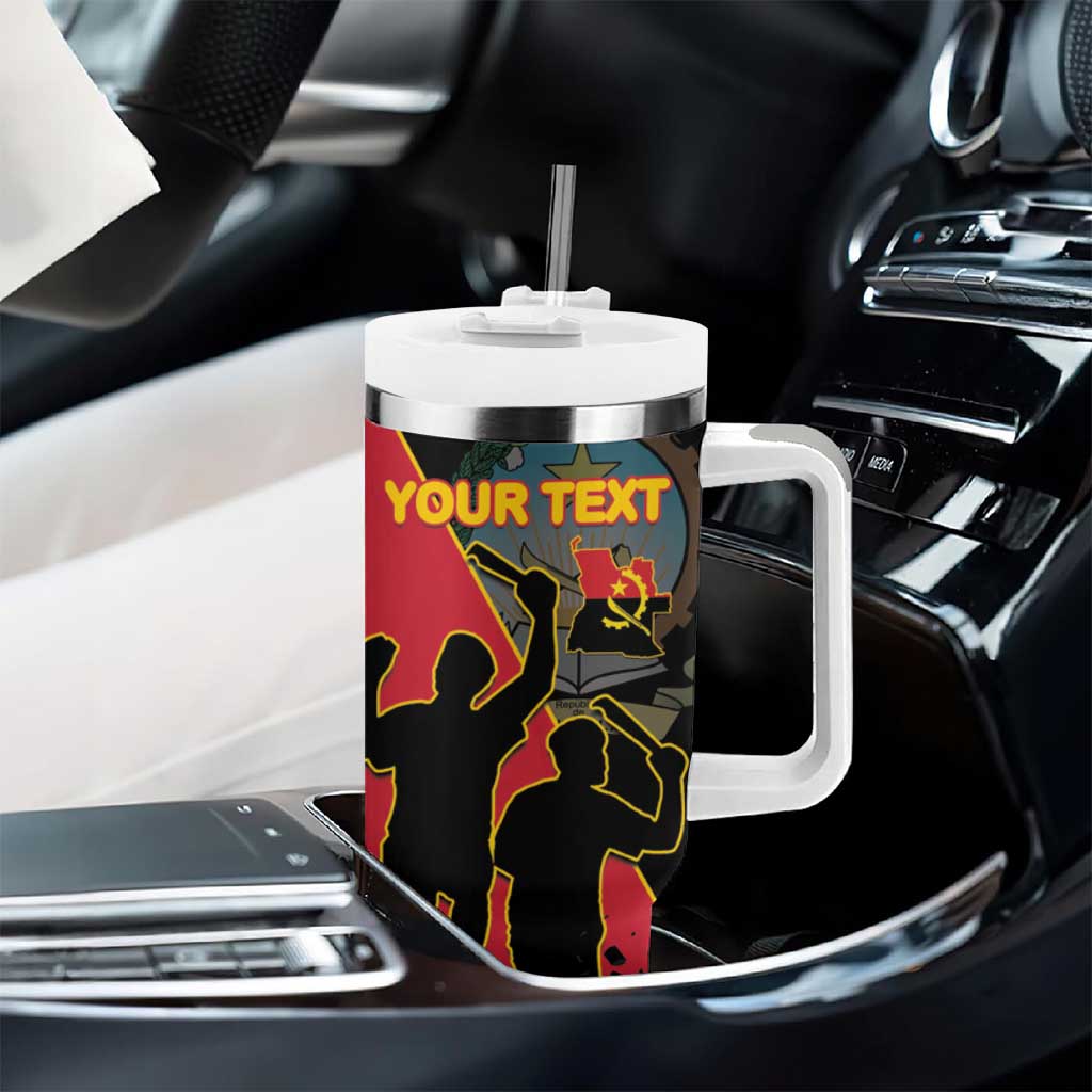 Personalized 4 De Fevereiro Angola Tumbler With Handle Coat Of Arms Style LT15