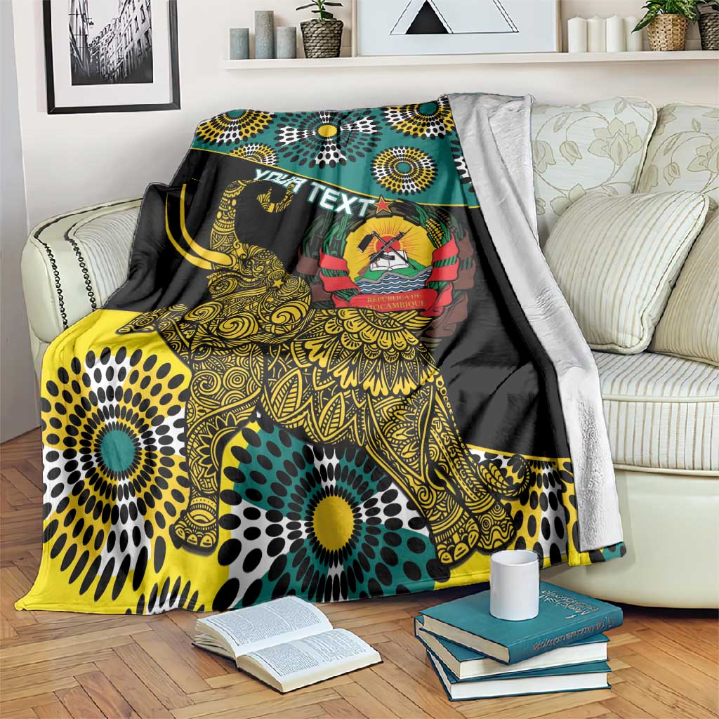 Personalized Mozambique Blanket African Elephant With Capunala Pattern LT15