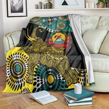 Personalized Mozambique Blanket African Elephant With Capunala Pattern LT15