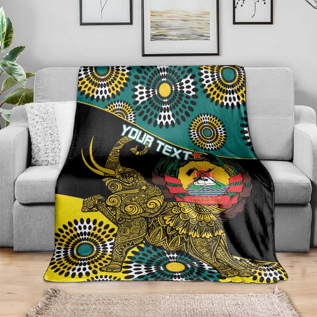 Personalized Mozambique Blanket African Elephant With Capunala Pattern LT15