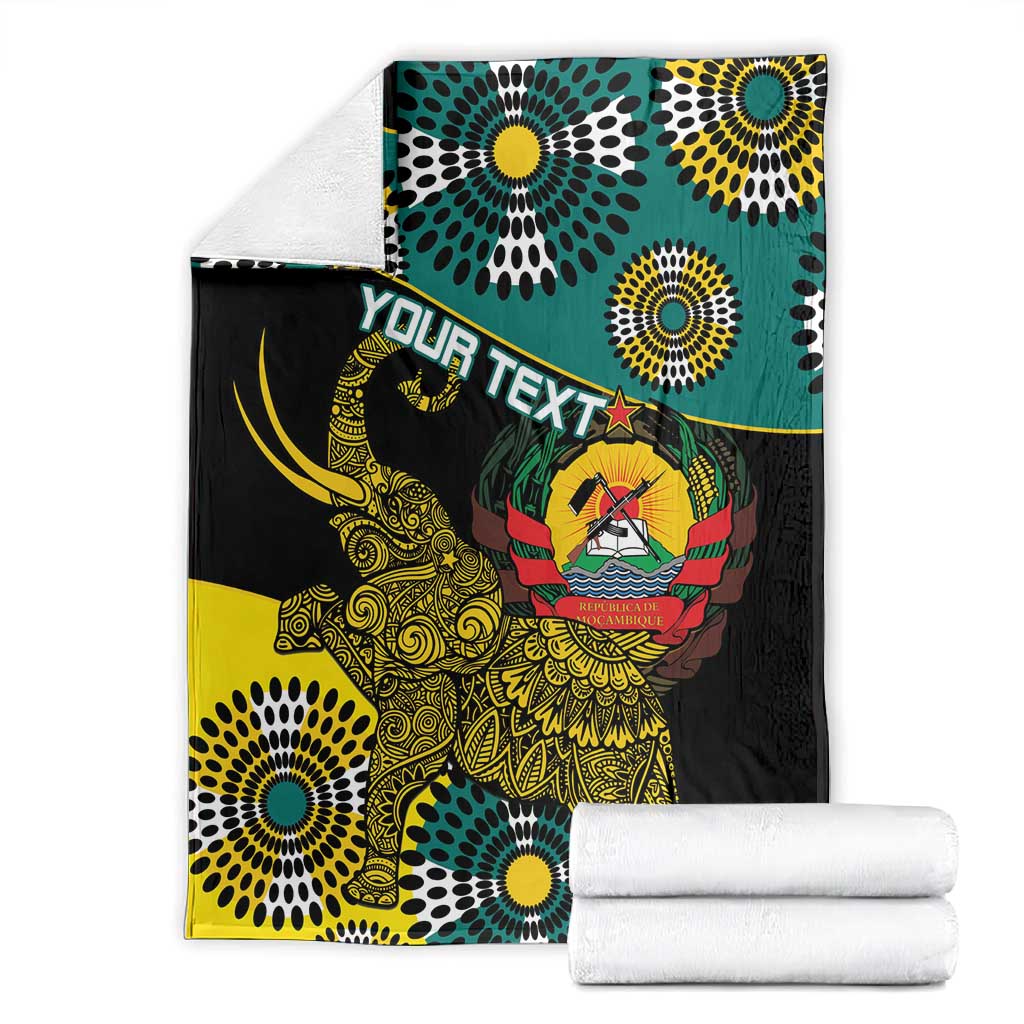 Personalized Mozambique Blanket African Elephant With Capunala Pattern LT15