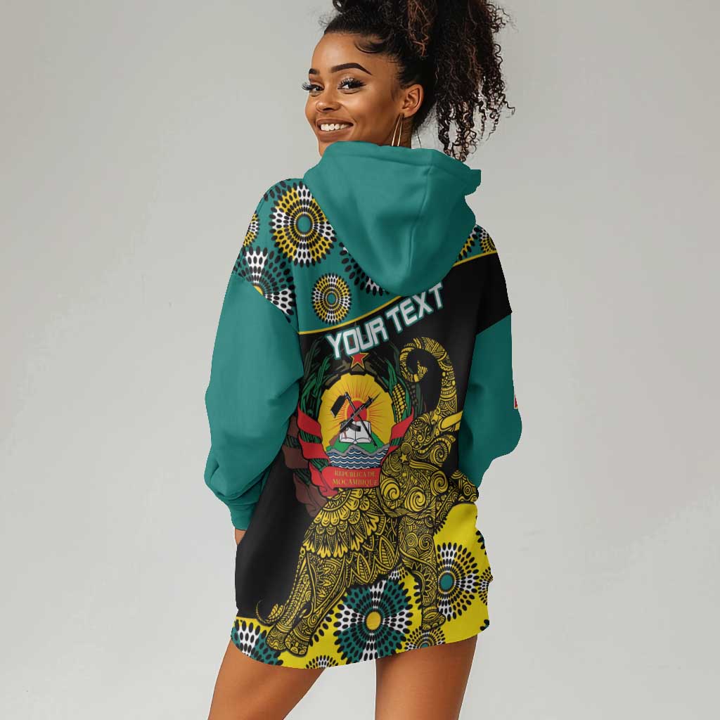 Personalized Mozambique Hoodie Dress African Elephant With Capunala Pattern LT15