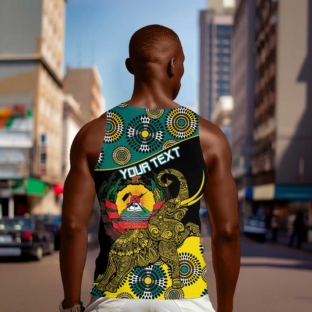 Personalized Mozambique Men Tank Top African Elephant With Capunala Pattern LT15