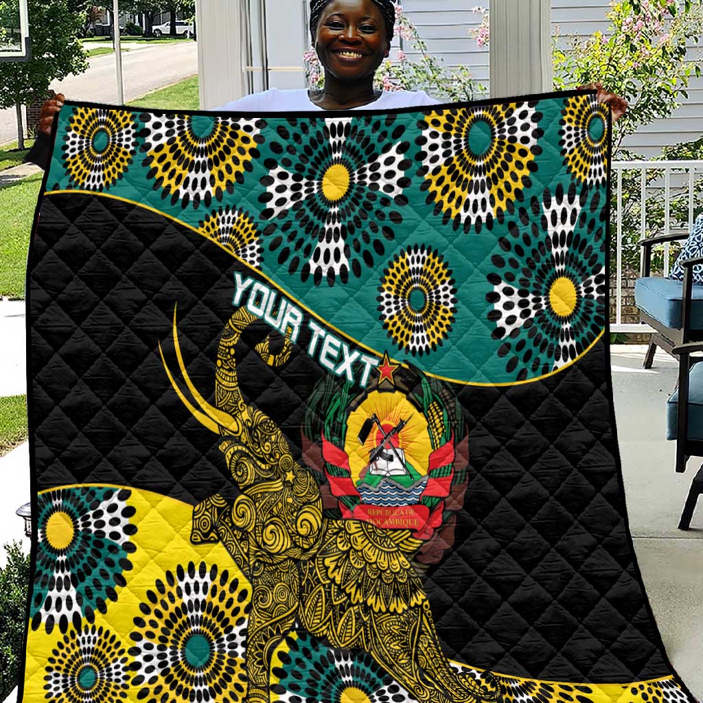 Personalized Mozambique Quilt African Elephant With Capunala Pattern LT15