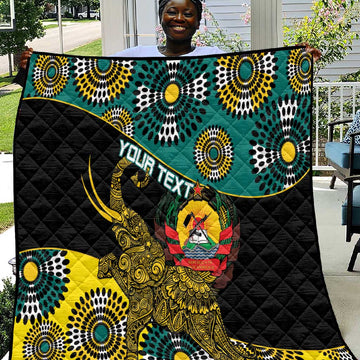 Personalized Mozambique Quilt African Elephant With Capunala Pattern LT15