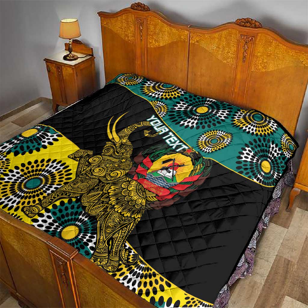 Personalized Mozambique Quilt African Elephant With Capunala Pattern LT15