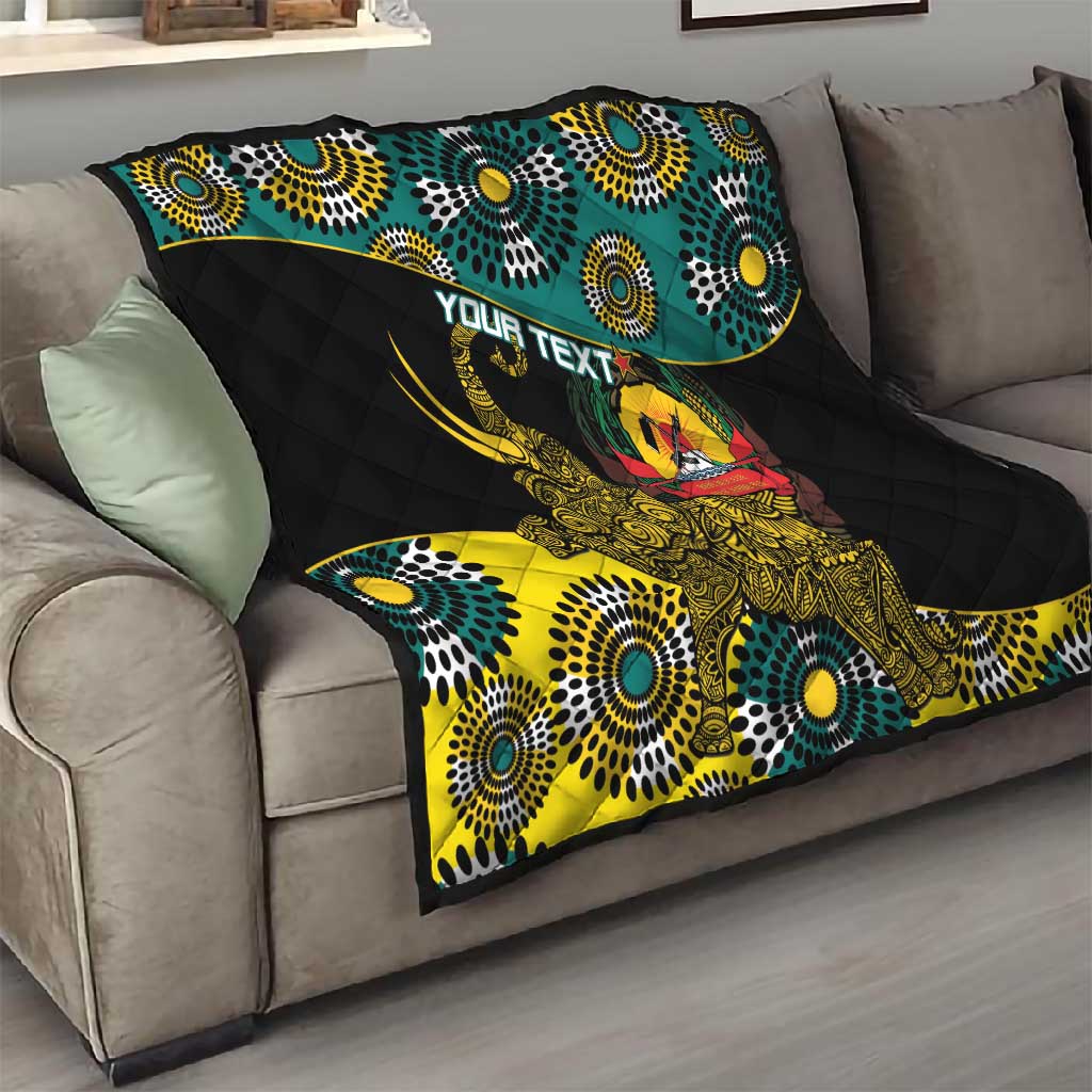 Personalized Mozambique Quilt African Elephant With Capunala Pattern LT15