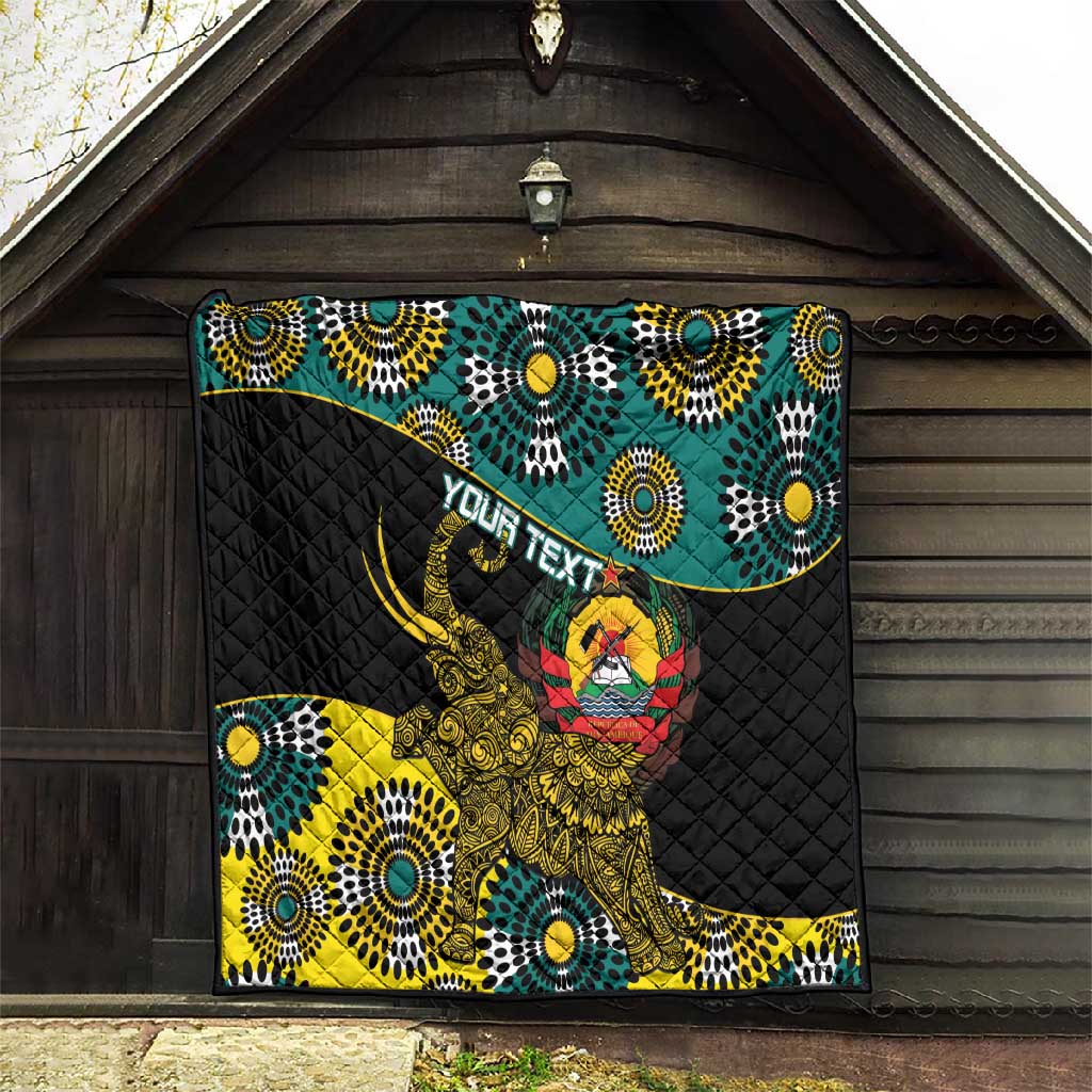 Personalized Mozambique Quilt African Elephant With Capunala Pattern LT15
