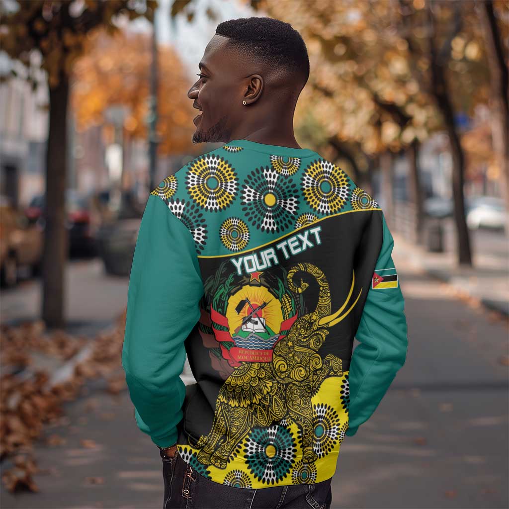 Personalized Mozambique Sweatshirt African Elephant With Capunala Pattern LT15