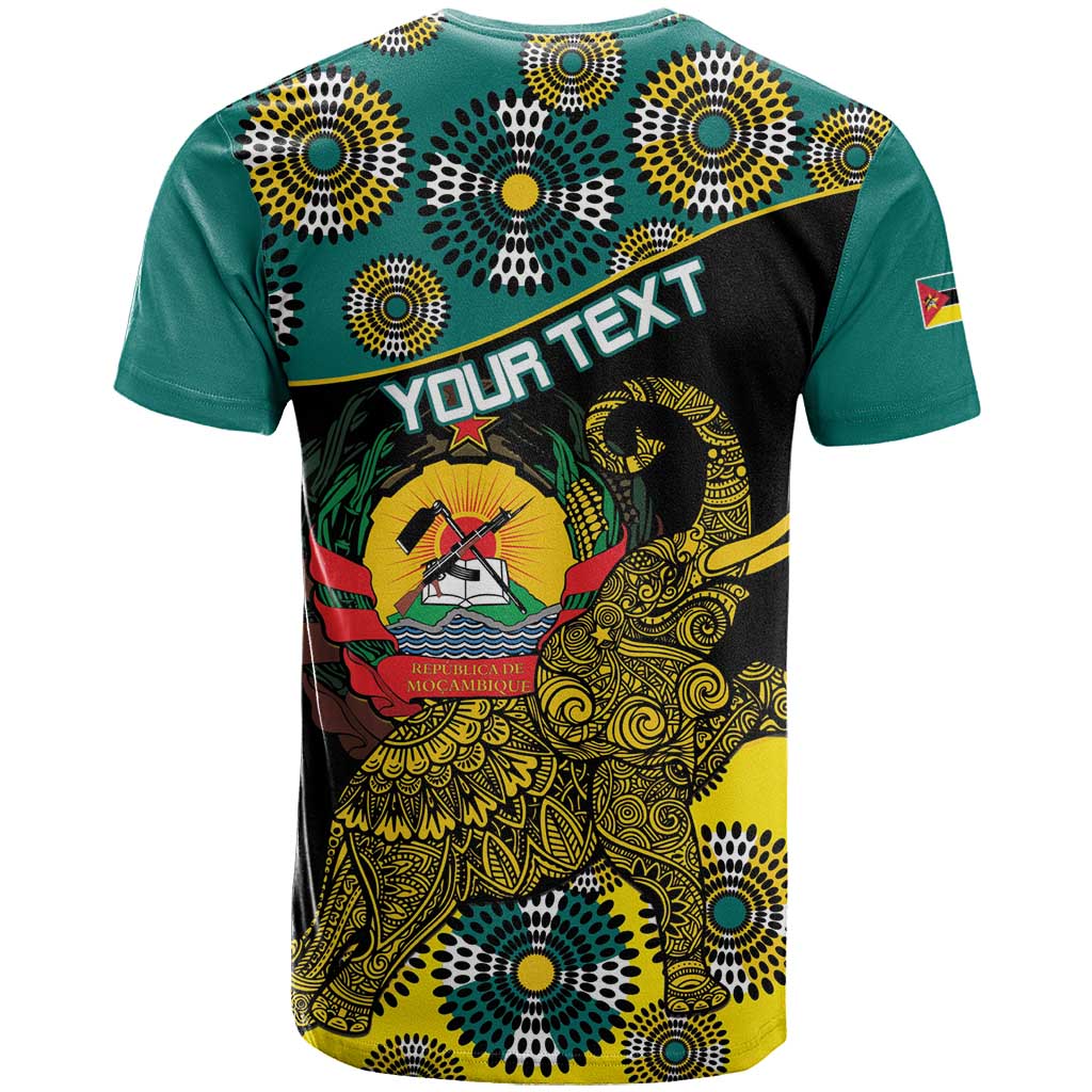 Personalized Mozambique T shirt African Elephant With Capunala Pattern LT15