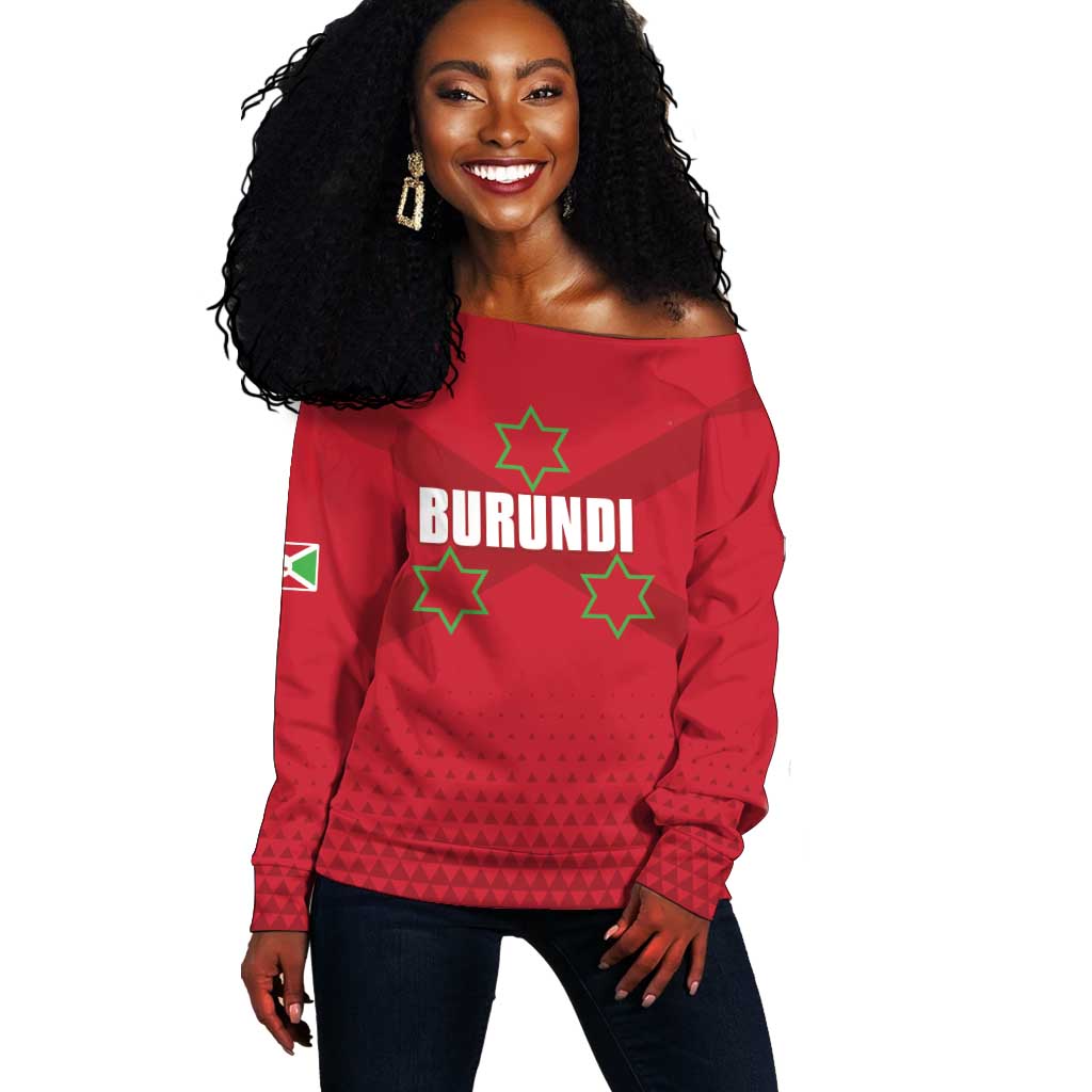 Custom Burundi Football Off Shoulder Sweater Go Intamba Go LT15