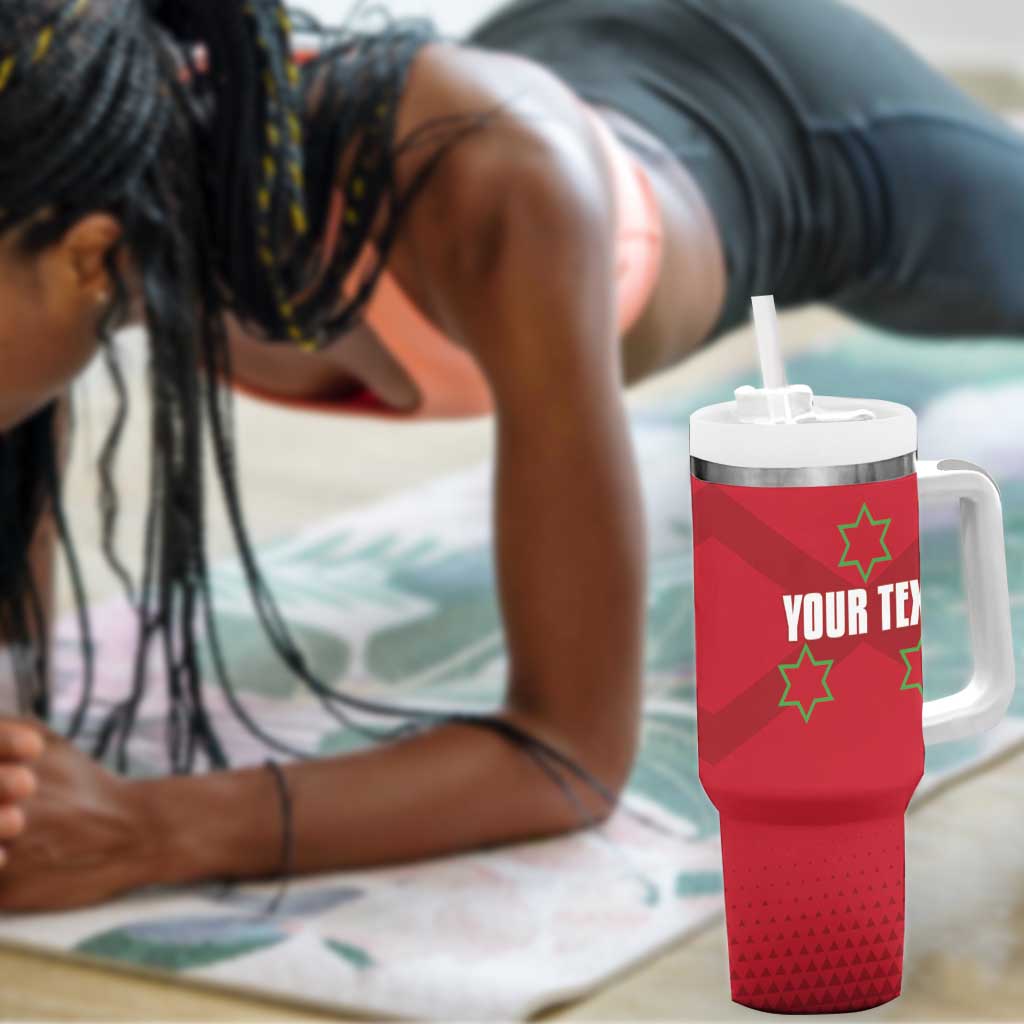Custom Burundi Football Tumbler With Handle Go Intamba Go LT15