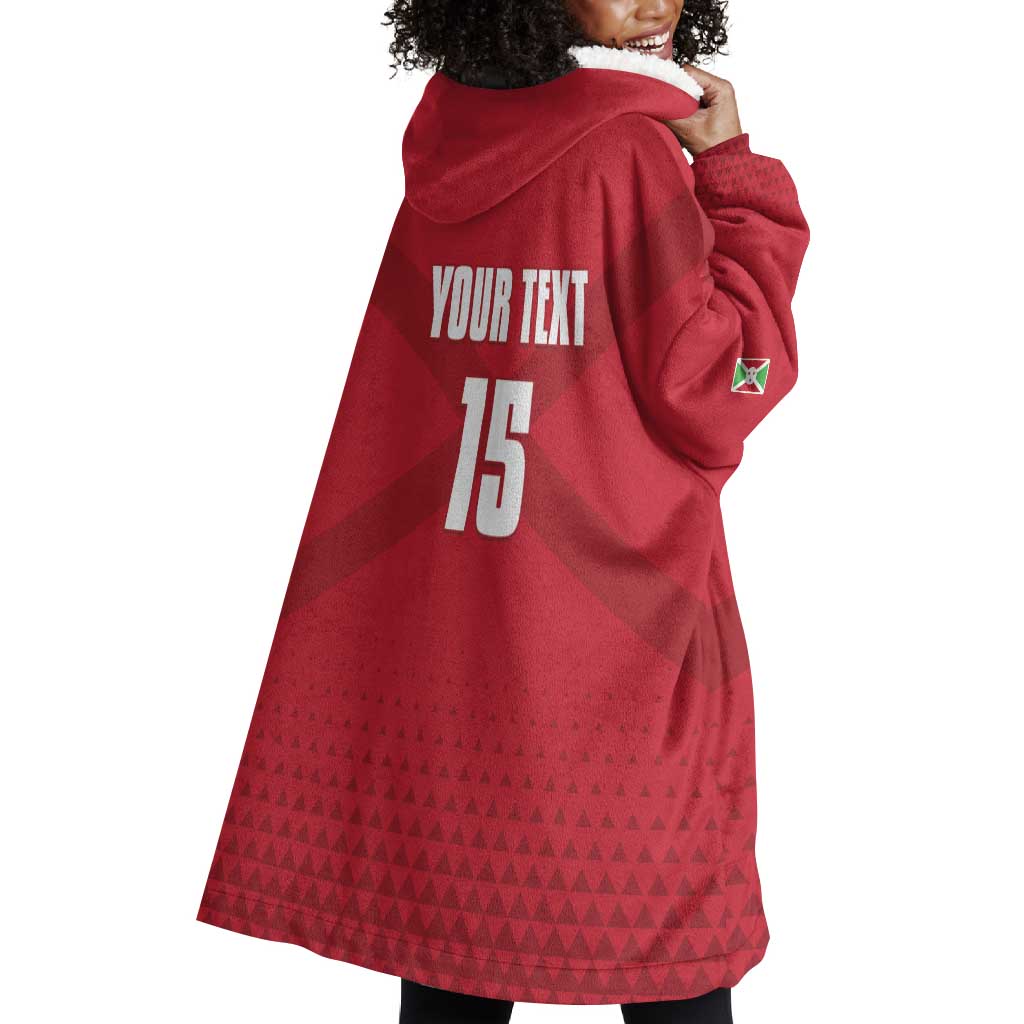 Custom Burundi Football Wearable Blanket Hoodie Go Intamba Go LT15