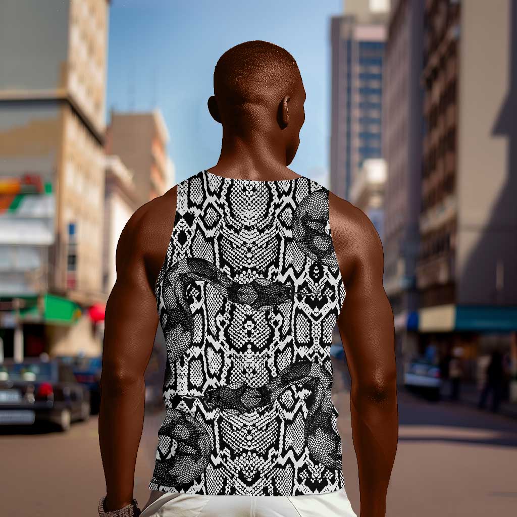 Snake African Skin Animals Pattern Men Tank Top LT15