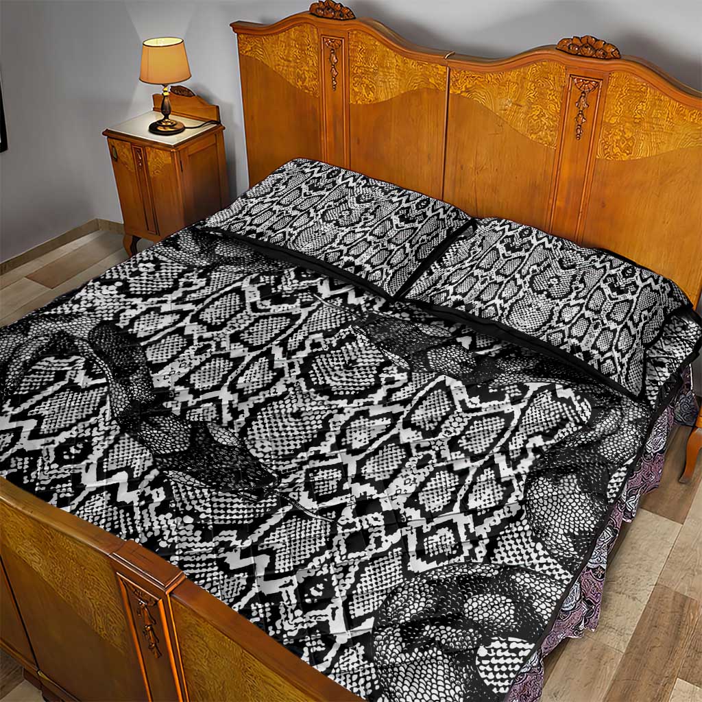 Snake African Skin Animals Pattern Quilt Bed Set LT15