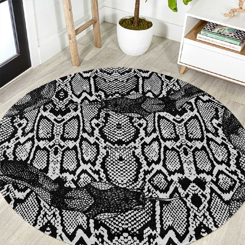 Snake African Skin Animals Pattern Round Carpet LT15