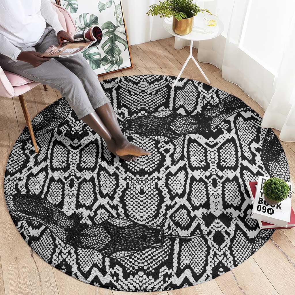 Snake African Skin Animals Pattern Round Carpet LT15