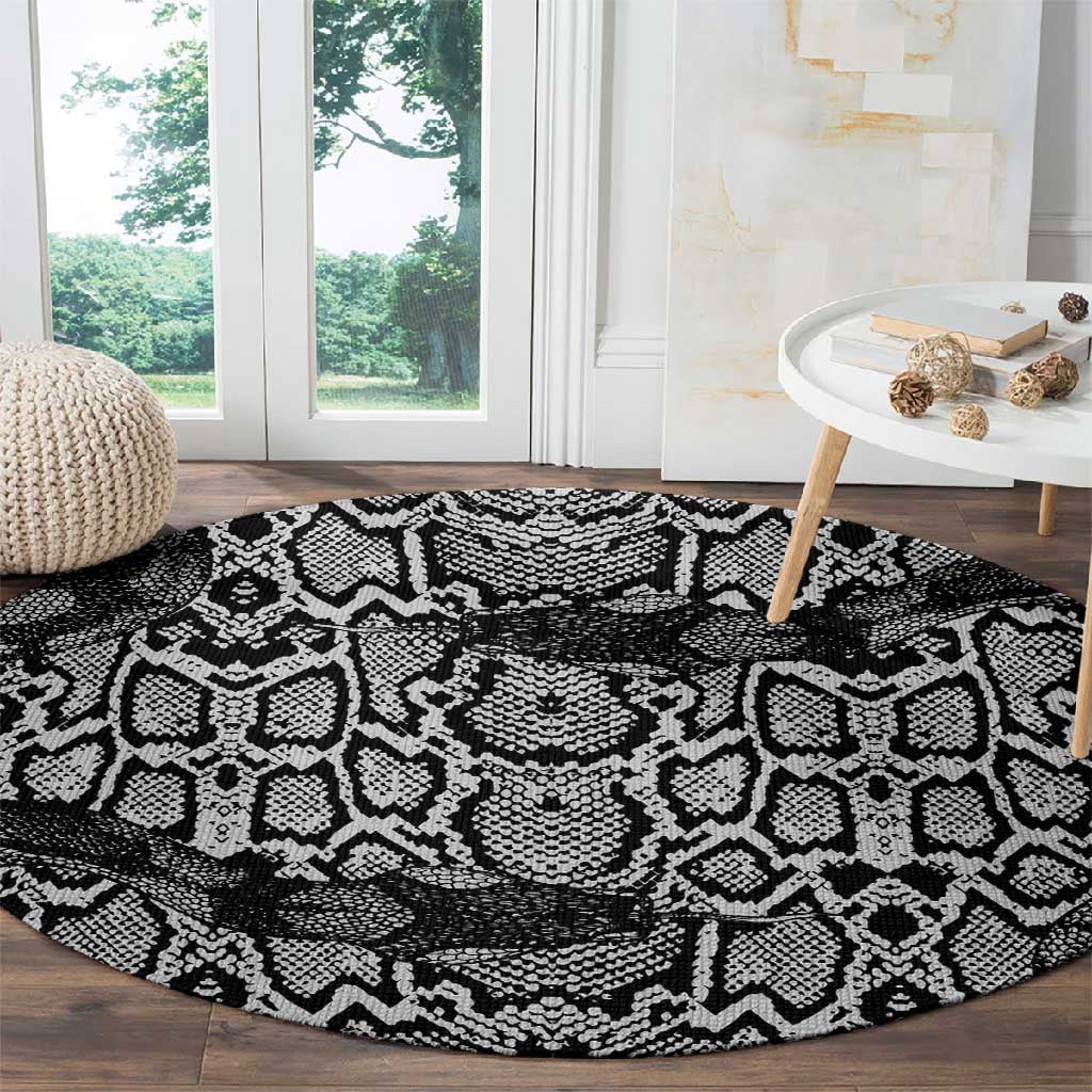 Snake African Skin Animals Pattern Round Carpet LT15