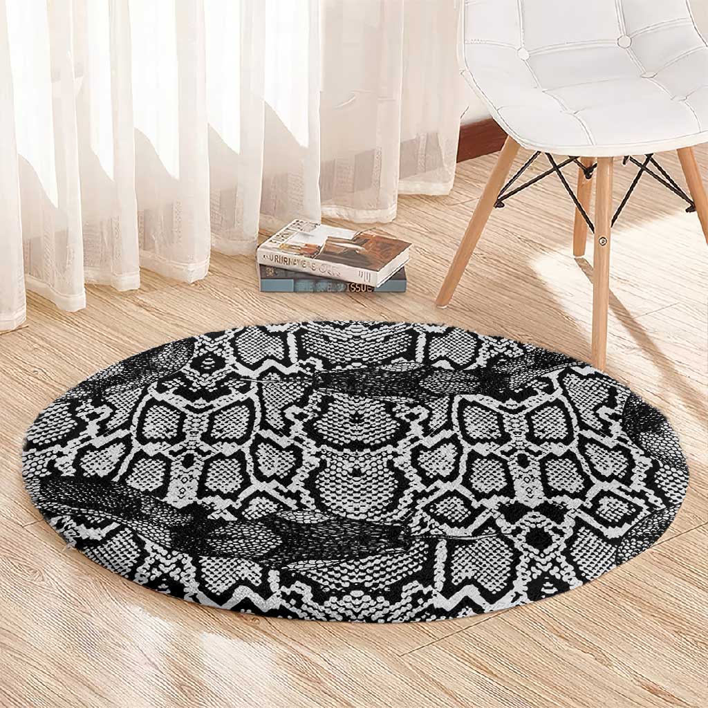 Snake African Skin Animals Pattern Round Carpet LT15
