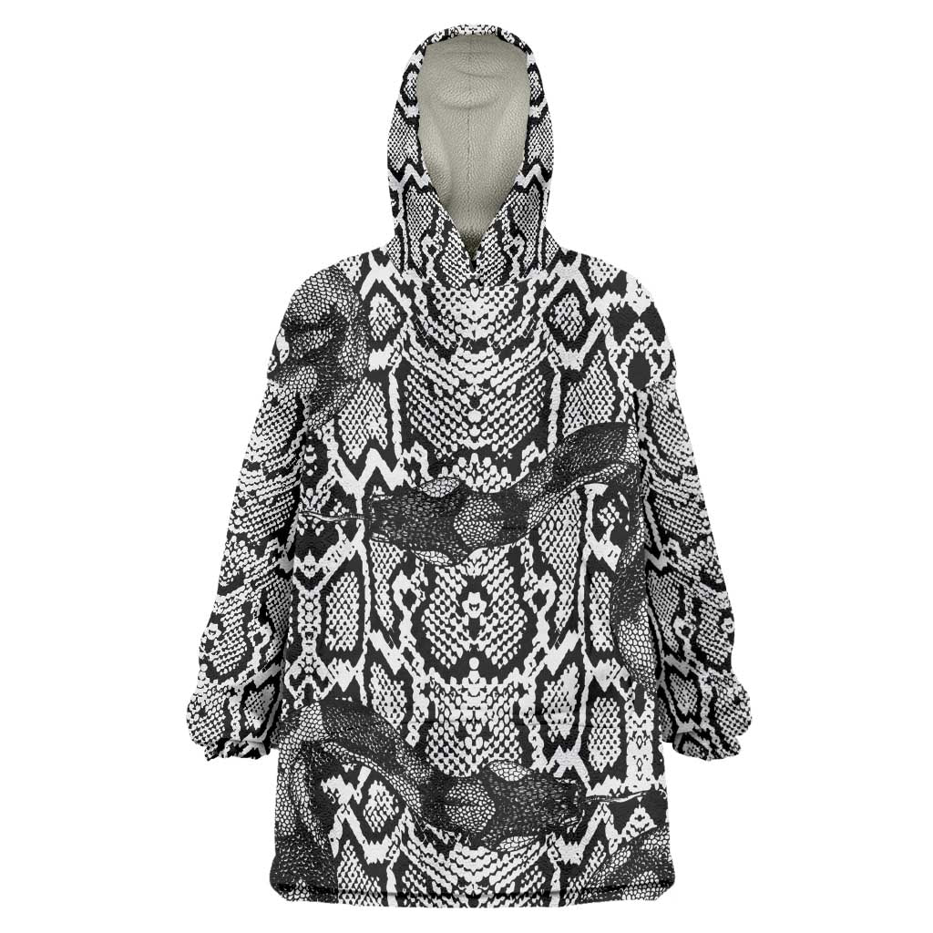Snake African Skin Animals Pattern Wearable Blanket Hoodie LT15