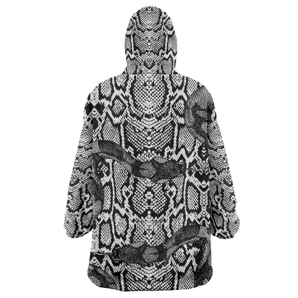 Snake African Skin Animals Pattern Wearable Blanket Hoodie LT15