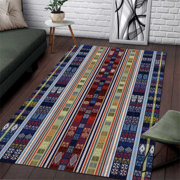 Lamba Mpanjaka Malagasy Traditional Pattern Area Rug LT15