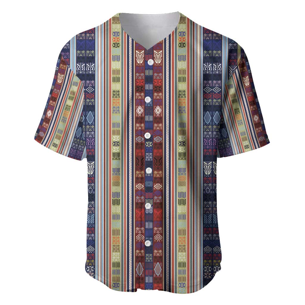 Lamba Mpanjaka Malagasy Traditional Pattern Baseball Jersey LT15