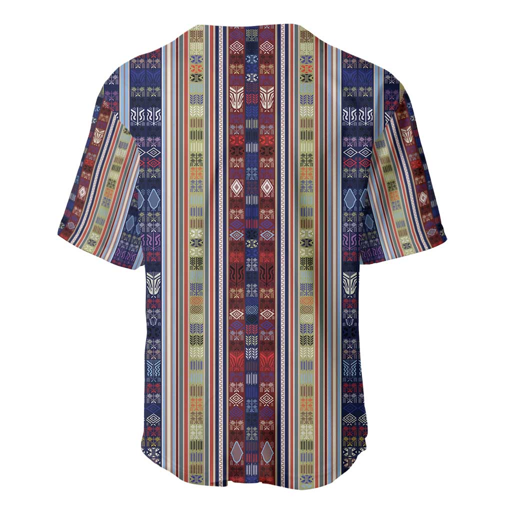 Lamba Mpanjaka Malagasy Traditional Pattern Baseball Jersey LT15