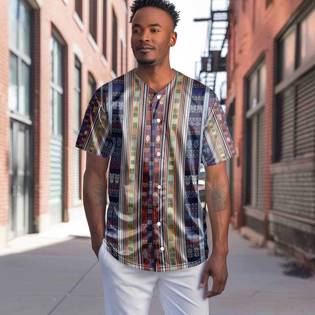 Lamba Mpanjaka Malagasy Traditional Pattern Baseball Jersey LT15