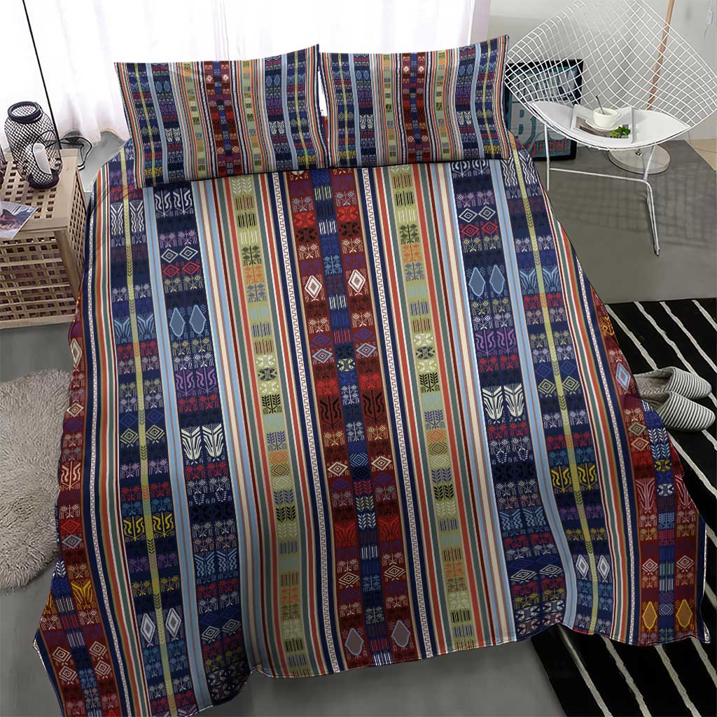 Lamba Mpanjaka Malagasy Traditional Pattern Bedding Set LT15