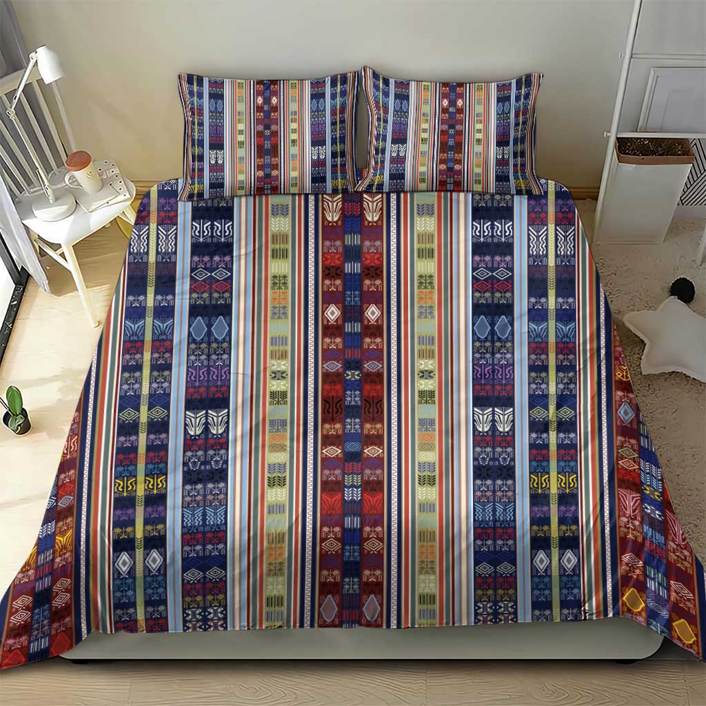 Lamba Mpanjaka Malagasy Traditional Pattern Bedding Set LT15