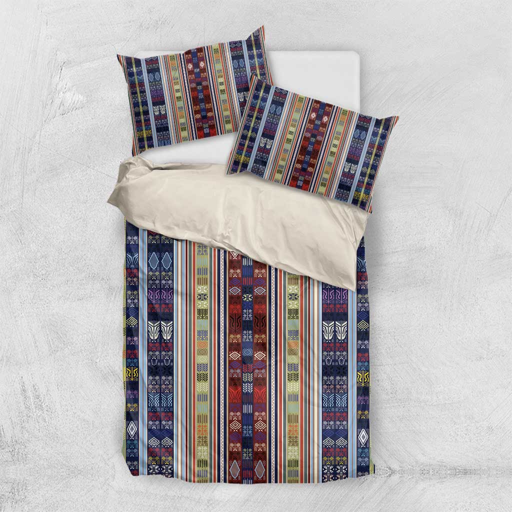 Lamba Mpanjaka Malagasy Traditional Pattern Bedding Set LT15