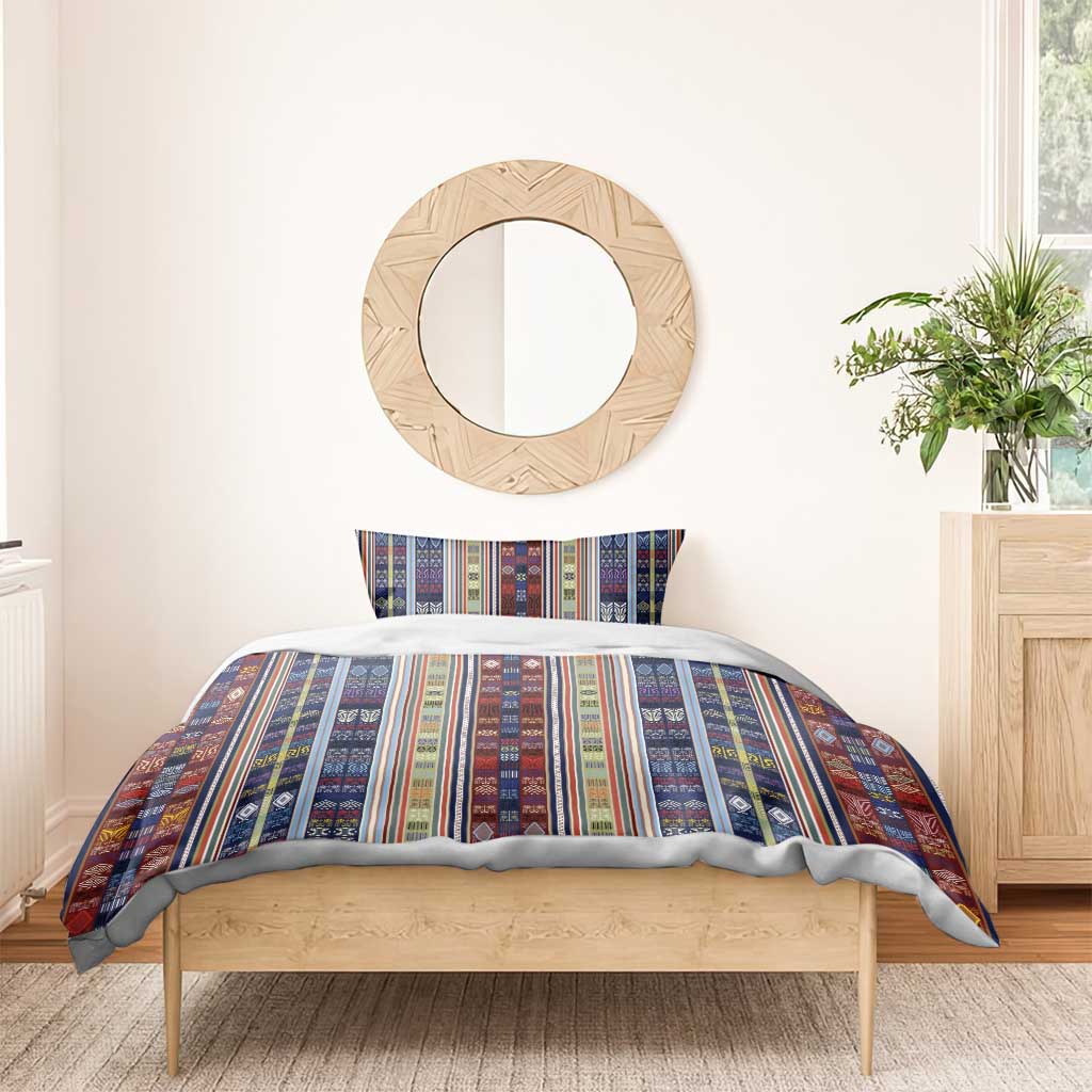 Lamba Mpanjaka Malagasy Traditional Pattern Bedding Set LT15