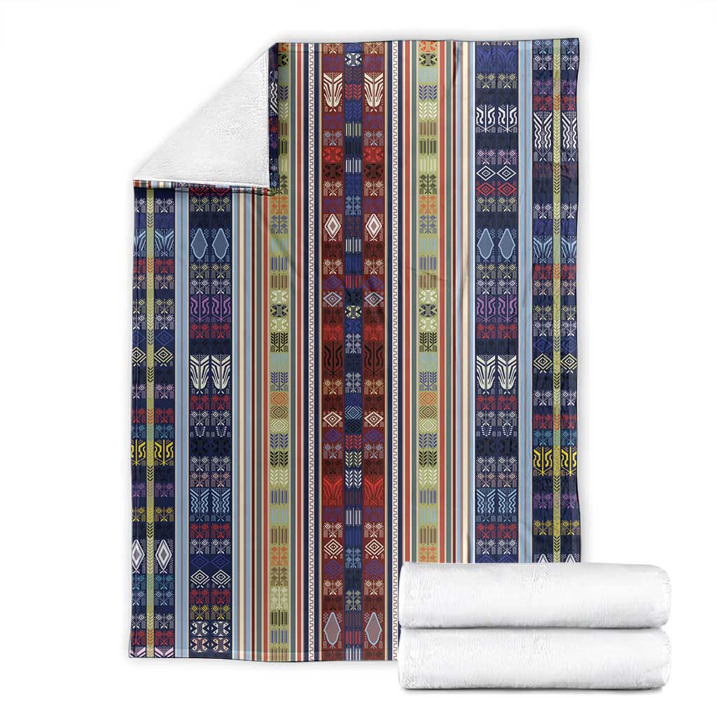 Lamba Mpanjaka Malagasy Traditional Pattern Blanket LT15