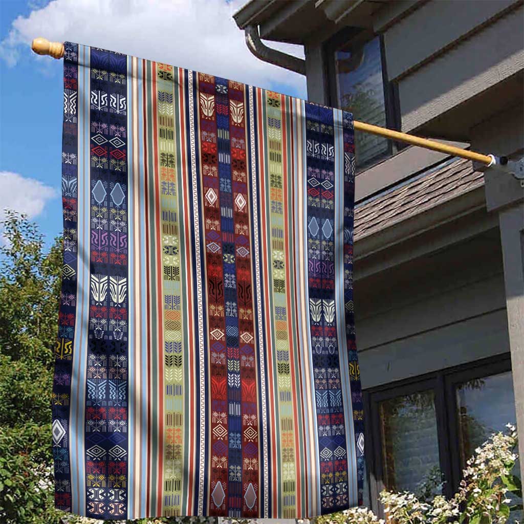 Lamba Mpanjaka Malagasy Traditional Pattern Garden Flag LT15