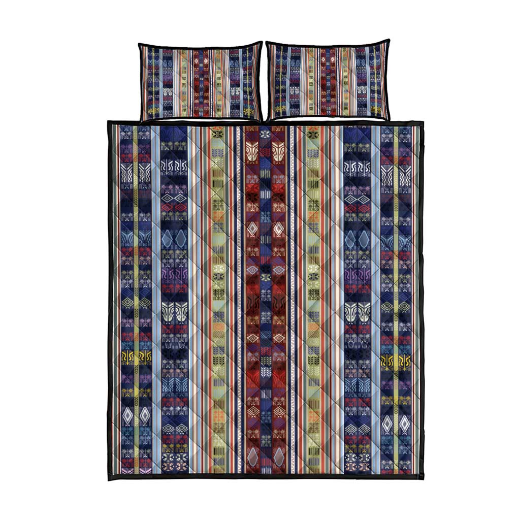 Lamba Mpanjaka Malagasy Traditional Pattern Quilt Bed Set LT15