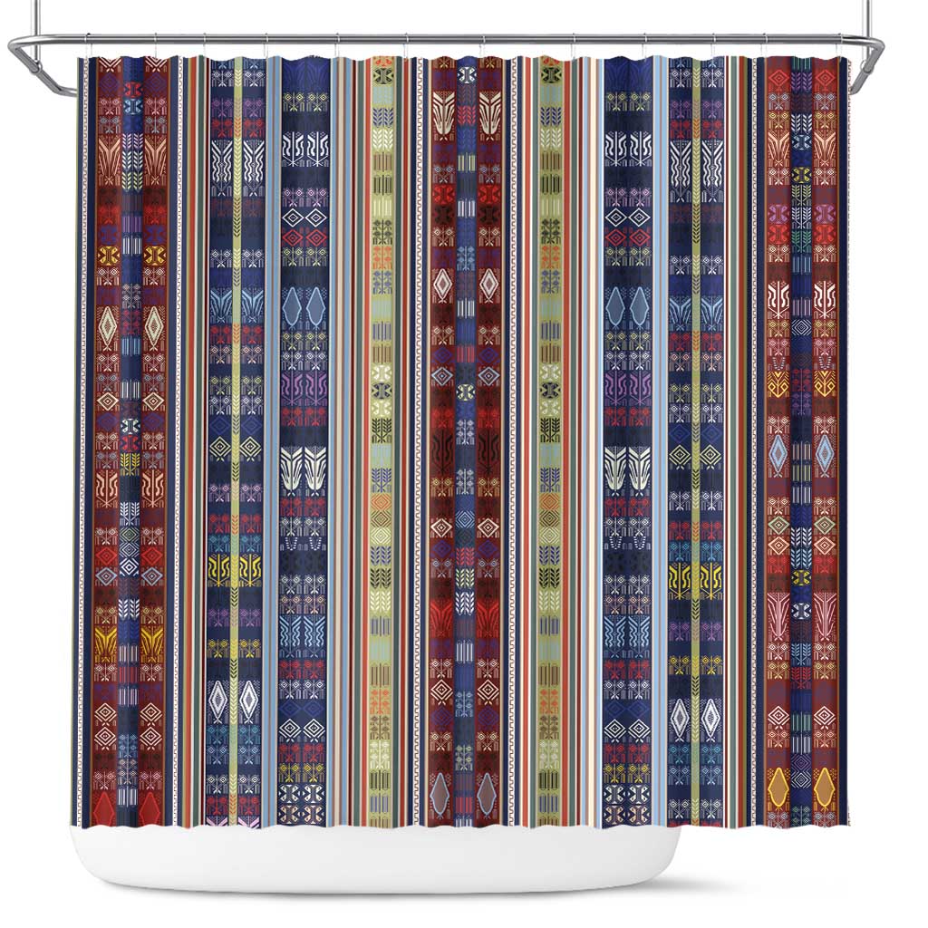 Lamba Mpanjaka Madagascar Shower Curtain Traditional Pattern LT15