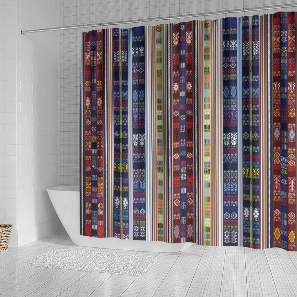 Lamba Mpanjaka Madagascar Shower Curtain Traditional Pattern LT15
