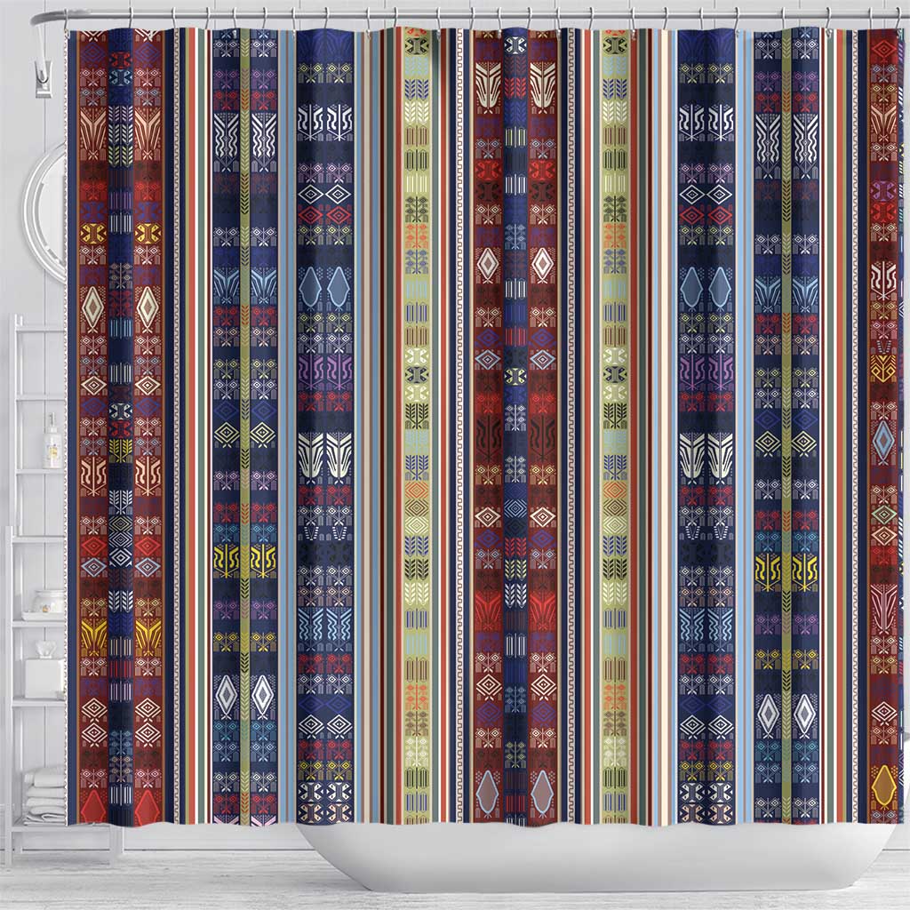Lamba Mpanjaka Madagascar Shower Curtain Traditional Pattern LT15