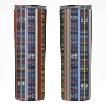 Lamba Mpanjaka Malagasy Traditional Pattern Skinny Tumbler LT15