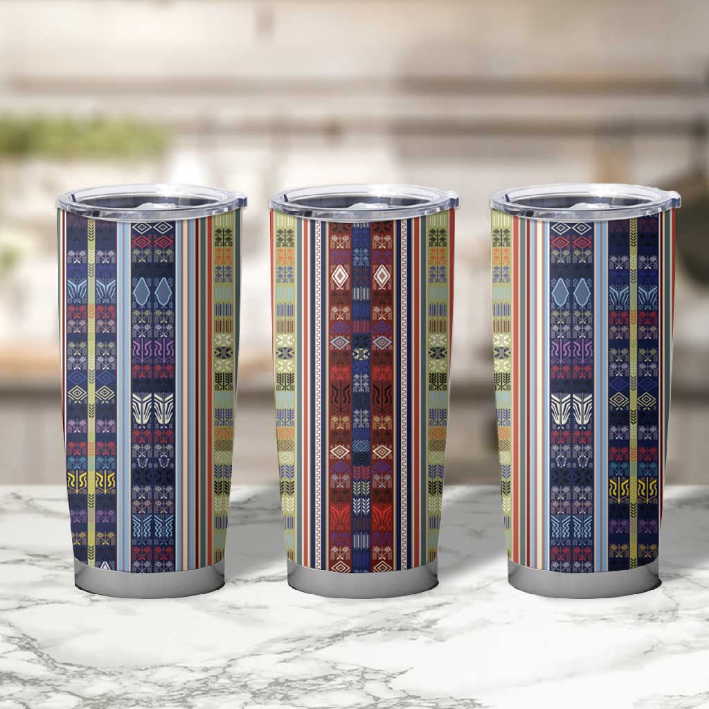 Lamba Mpanjaka Malagasy Traditional Pattern Tumbler Cup LT15