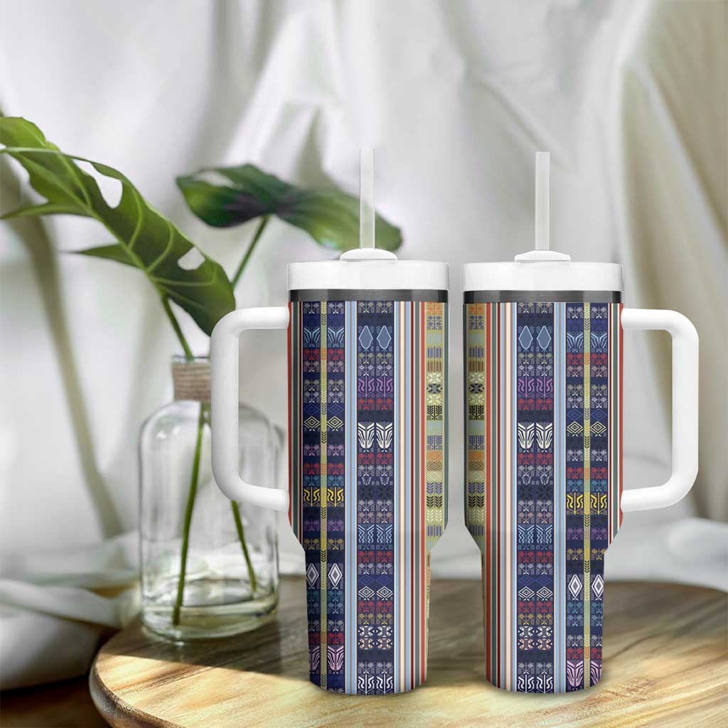 Lamba Mpanjaka Malagasy Traditional Pattern Tumbler With Handle LT15