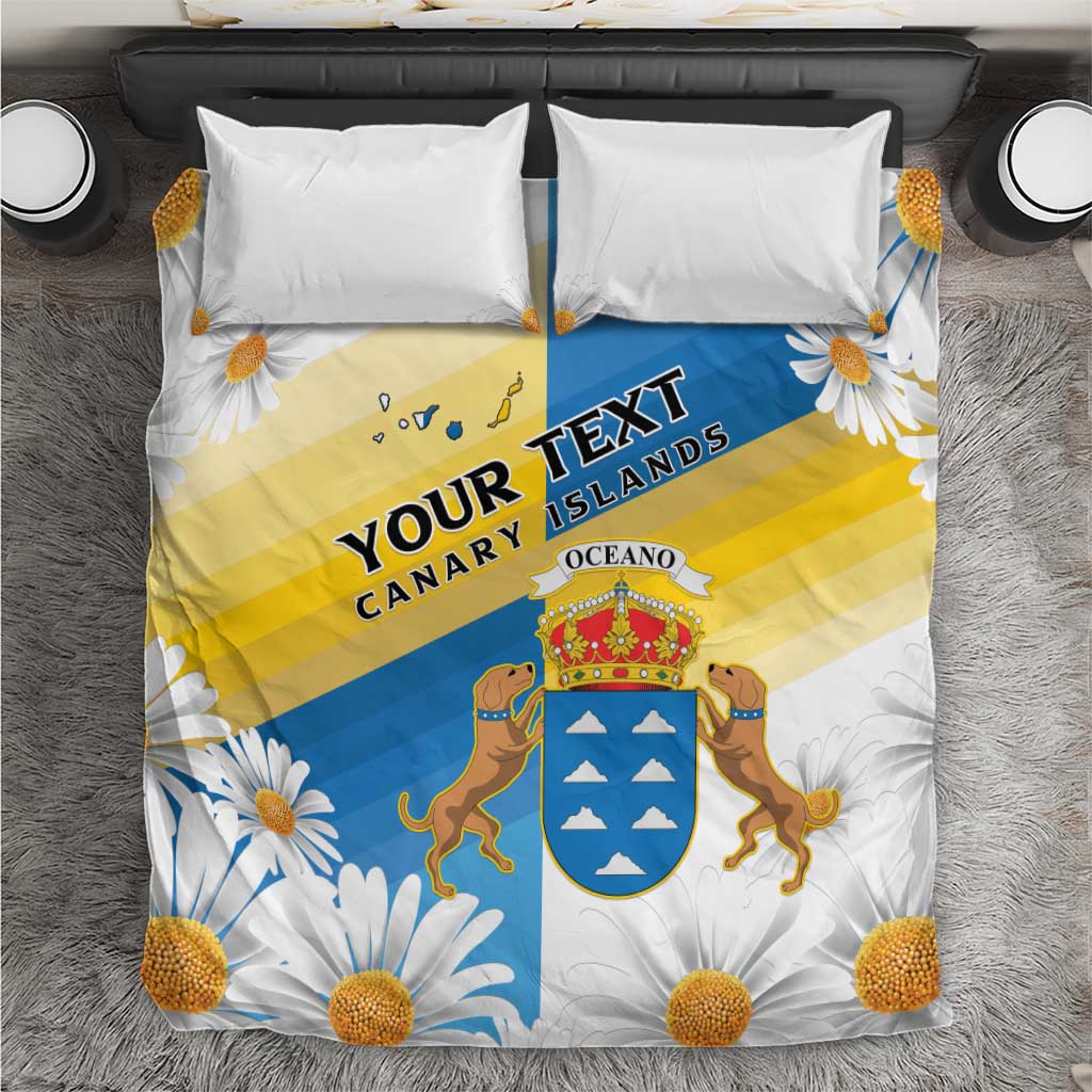 Personalized Canary Islands Bedding Set Coat Of Arms Argyranthemum Frutescens LT15