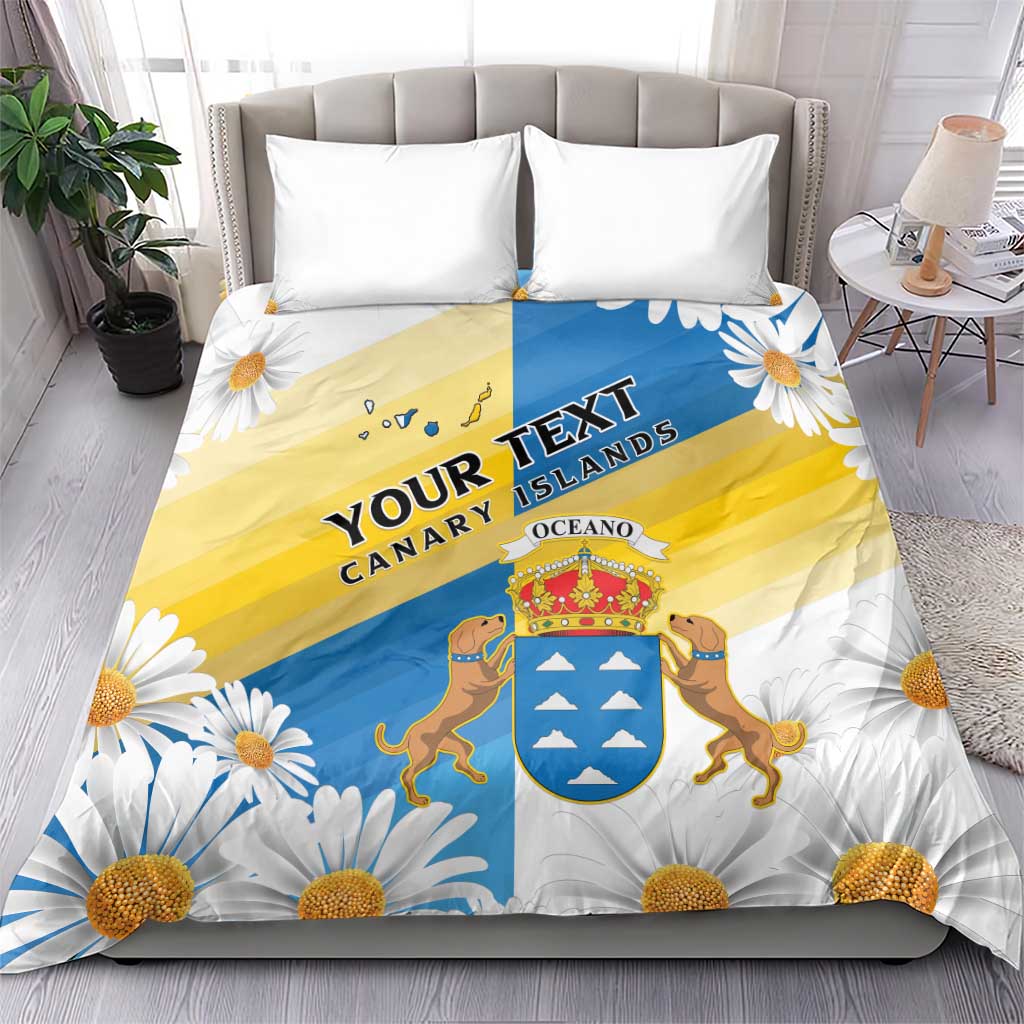 Personalized Canary Islands Bedding Set Coat Of Arms Argyranthemum Frutescens LT15