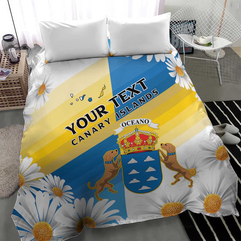 Personalized Canary Islands Bedding Set Coat Of Arms Argyranthemum Frutescens LT15