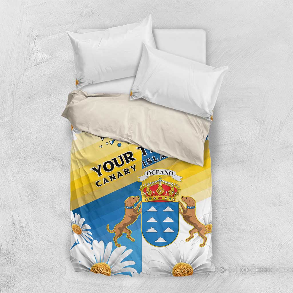 Personalized Canary Islands Bedding Set Coat Of Arms Argyranthemum Frutescens LT15