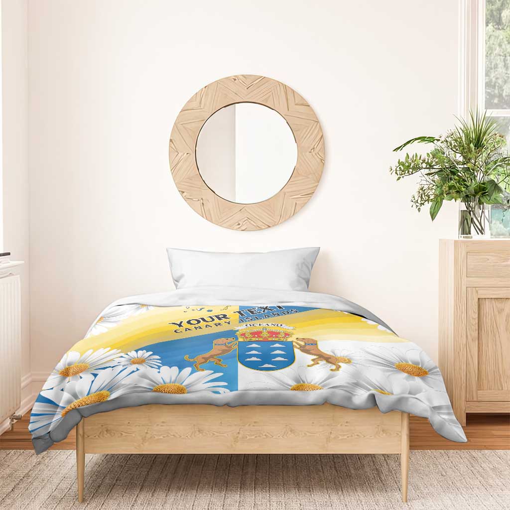 Personalized Canary Islands Bedding Set Coat Of Arms Argyranthemum Frutescens LT15