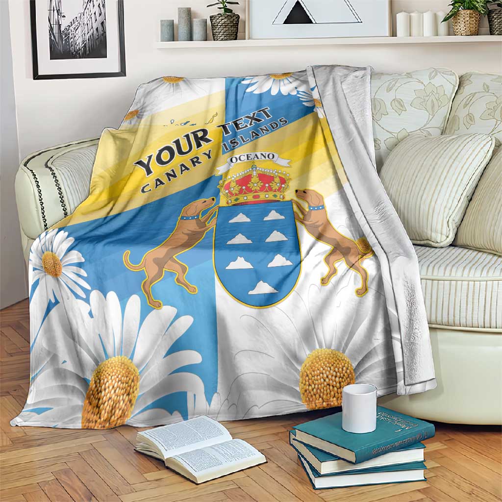 Personalized Canary Islands Blanket Coat Of Arms Argyranthemum Frutescens LT15
