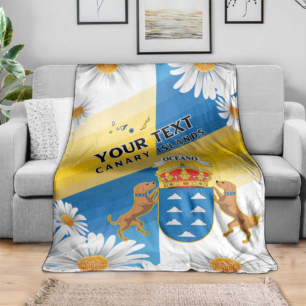 Personalized Canary Islands Blanket Coat Of Arms Argyranthemum Frutescens LT15