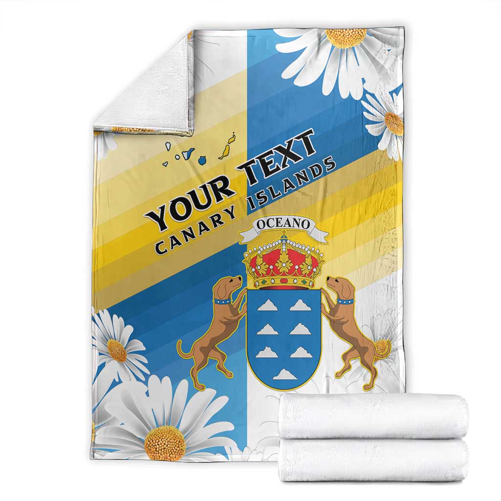 Personalized Canary Islands Blanket Coat Of Arms Argyranthemum Frutescens LT15